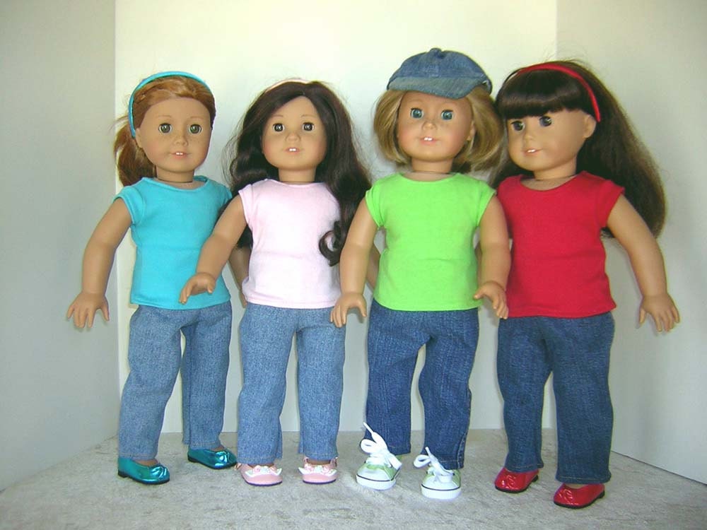 American Girl and other 18" Doll Pull-on Jeans