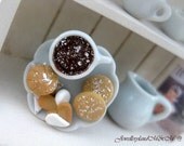 Coffee with Cookies  Adjustable Ring - Miniature Food