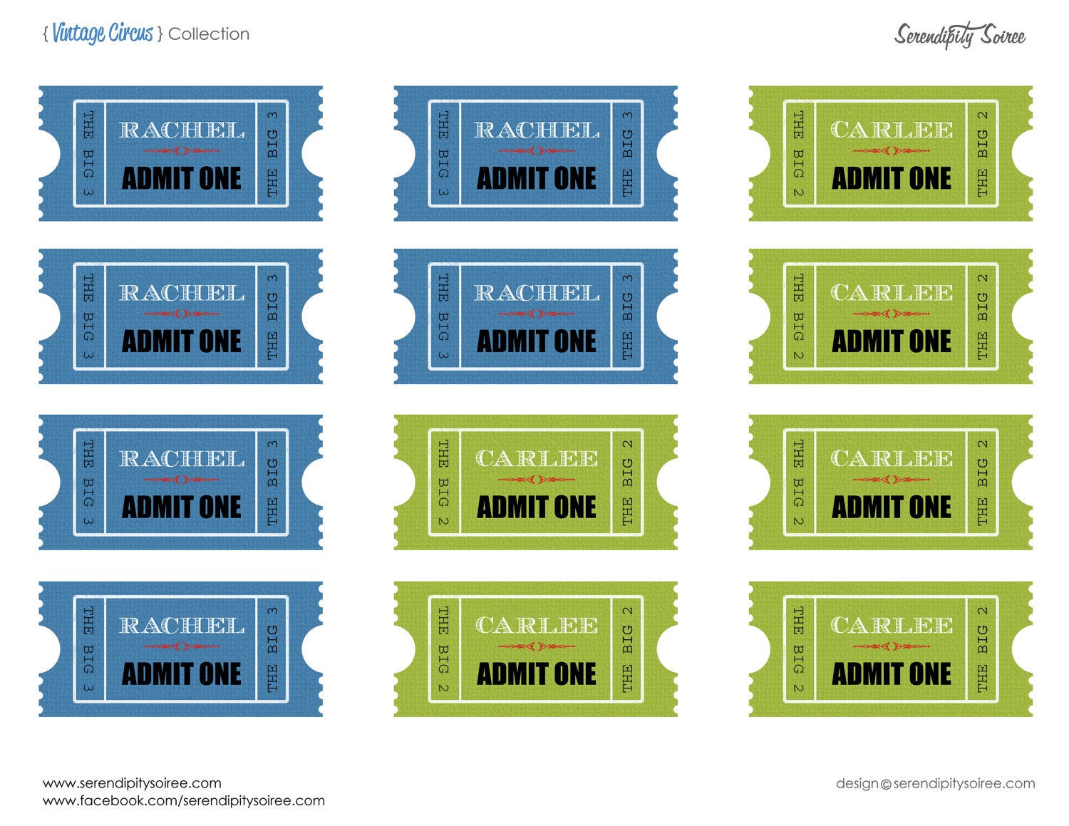 Carnival Tickets Printable