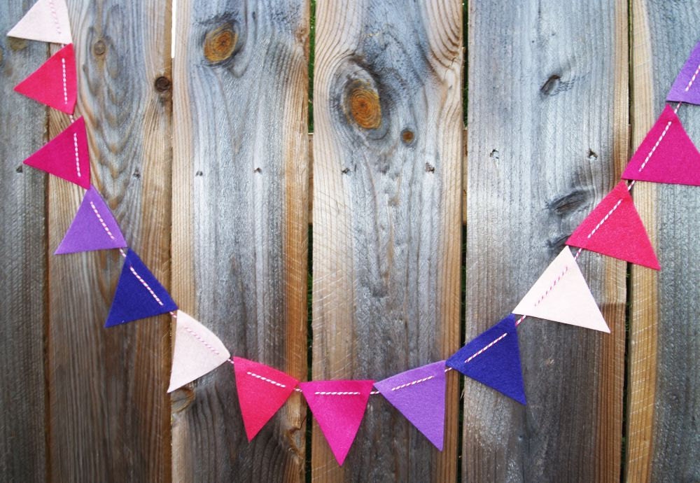 Felt Bunting Garland Ombre Pink Fuchsia Purple Il_170x135