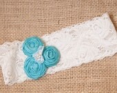 Sale ... JOSEPHINE .... bridal rosette keepsake garter .... bridal accessory... photo prop