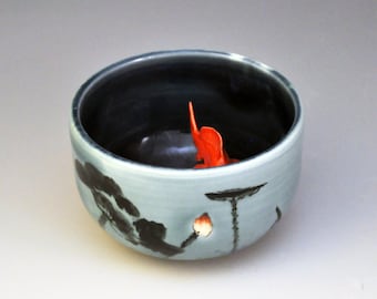 Koi Tea Bowl "Lotus Night"