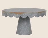 Scalloped Galvanized Tin Cupcake Stand Barn Roof Tin SMALL 1 piece Il_170x135