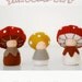Eco-Friendly Mushroom children's dolls / organic and natural wool felt / Tira Mosa and Musca