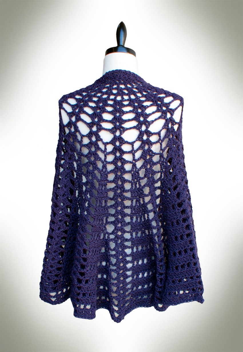 Crochet Pattern-- Twilight's Shadow Shawl --Crochet Pattern