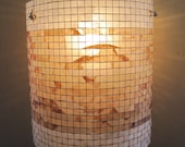 VACATION CLEARANCE - Coffee Filter Art - Floor Lamp Light Drum Lampshade Floor Lamp Shade Wire Ecofriendly Light