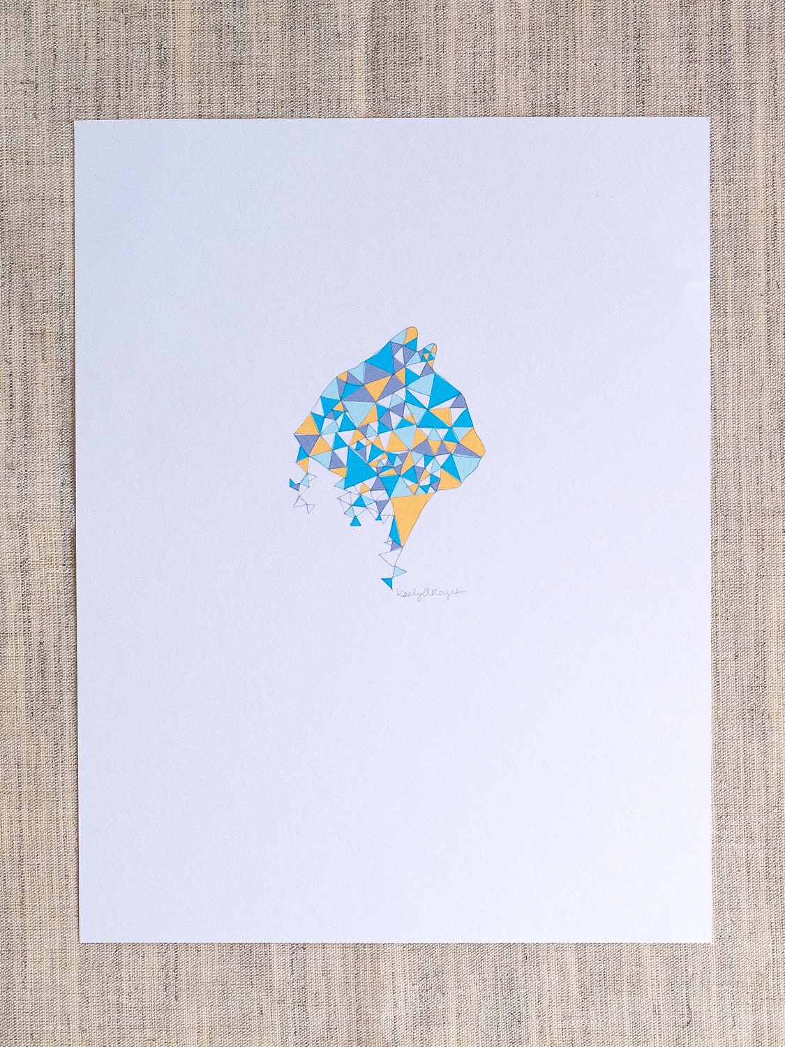 Geometric Kitty Print
