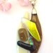 Fused Dichroic Necklace Avant Garde Series 5 Brown Cream and Gold 502