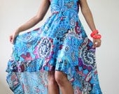 Short Front Long Back  Floral Maxi Summer Dress  : Let's Party Collection