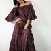 Brown Maxi Dress Tie Dye Sweetie Boho Cotton Gown : Exotic Collection