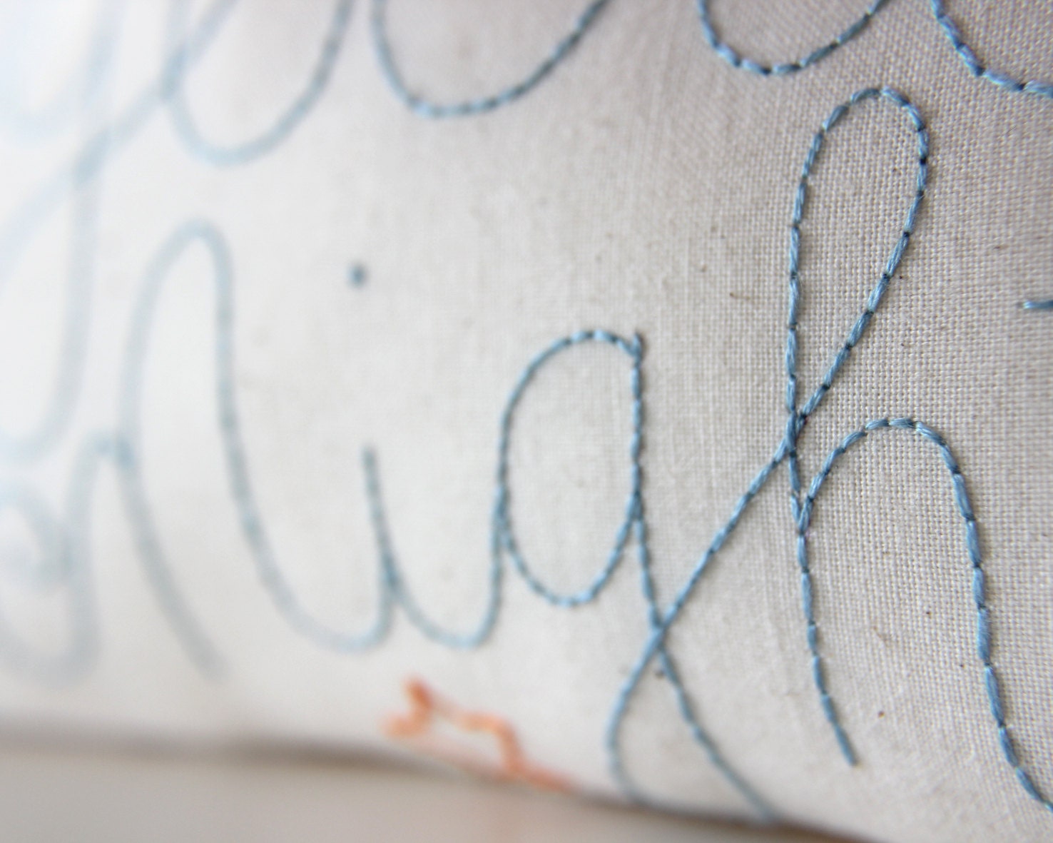 Cloud Cushion Hand Sewn Embroidery Nursery Decoration SMALL MAde to Order