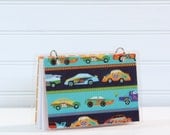 Travel Buddy Binder, 4 x 6 Index Card or Note Card Binder, Race Cars