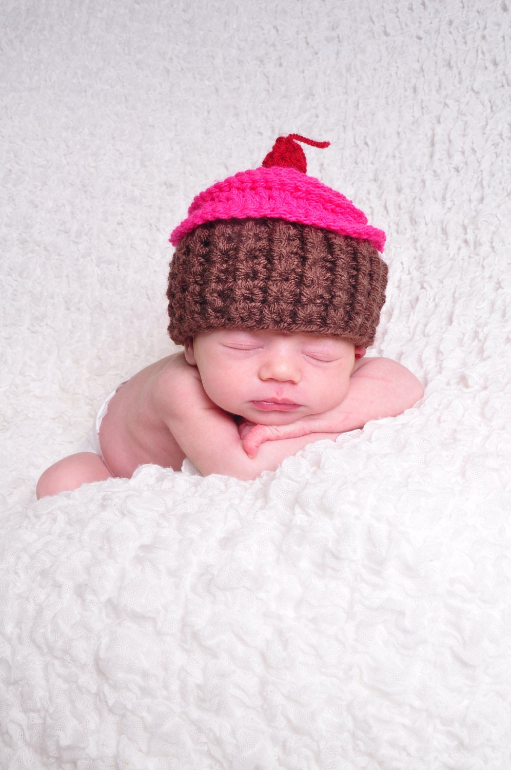 Crochet Baby Cupcake Hat - Customize Colors