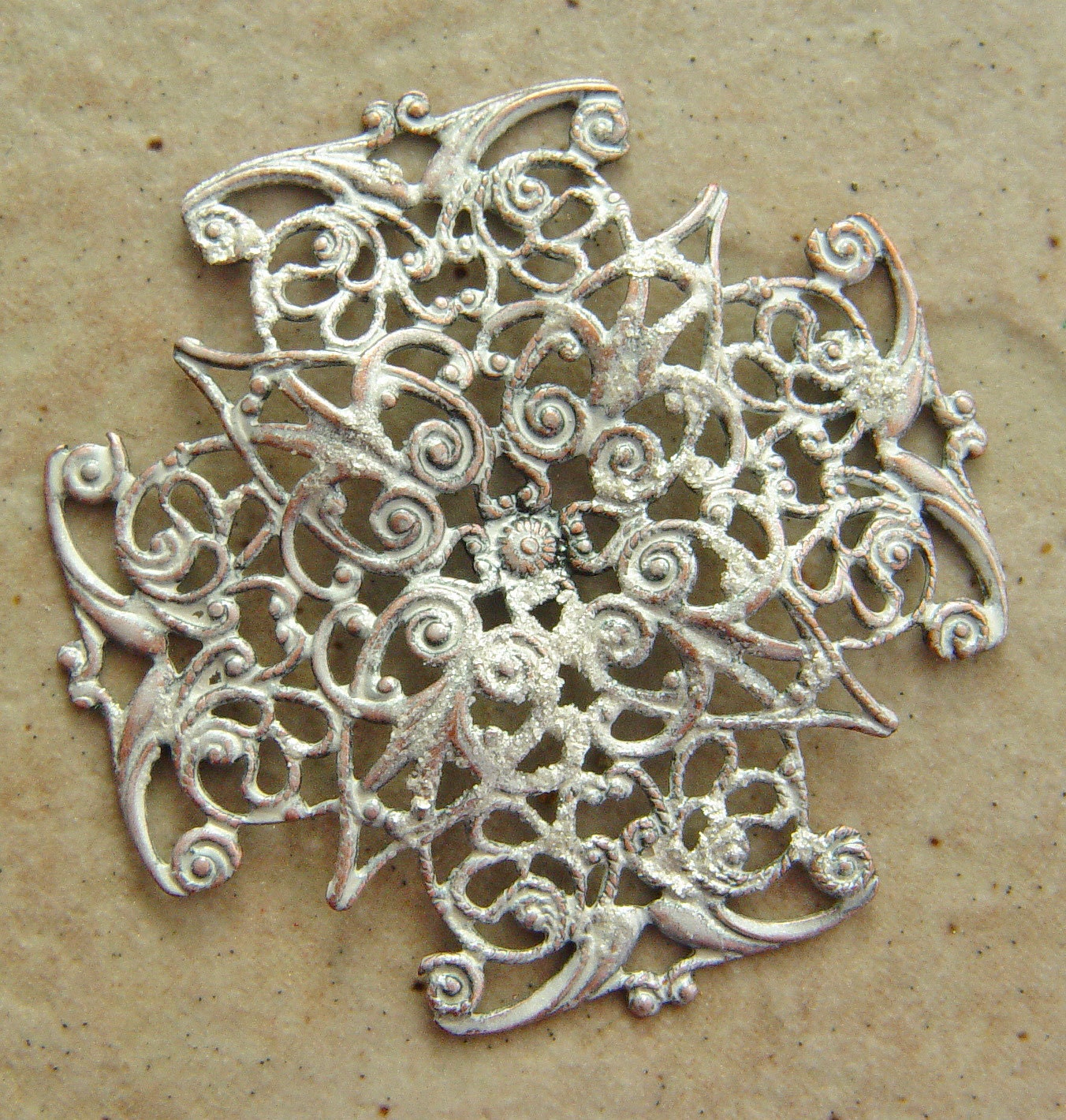 Brass Embellishment Snowflake Shimmer