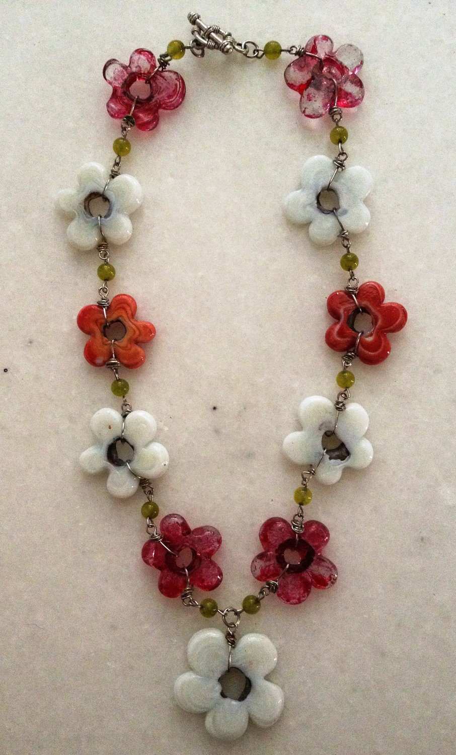 Short Necklaces - Flower Glass Group 2