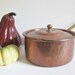 Vintage Copper Sauce Pot with Lid - French Country Farmhouse
