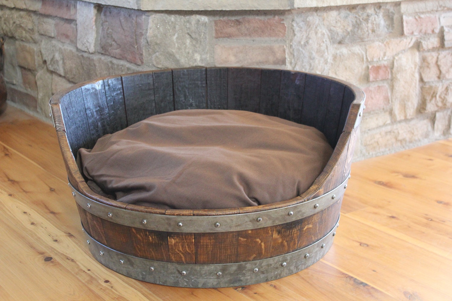 Wine Barrel Dog Bed
