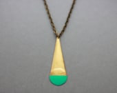 Drop Pendant Dipped Necklace (Turquoise) - Modern Handmade Jewellery