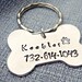 Hand Stamped Aluminum Pet ID Tag Dog Bone Pet Tag Custom Pet Tag Personalized Pet Tag