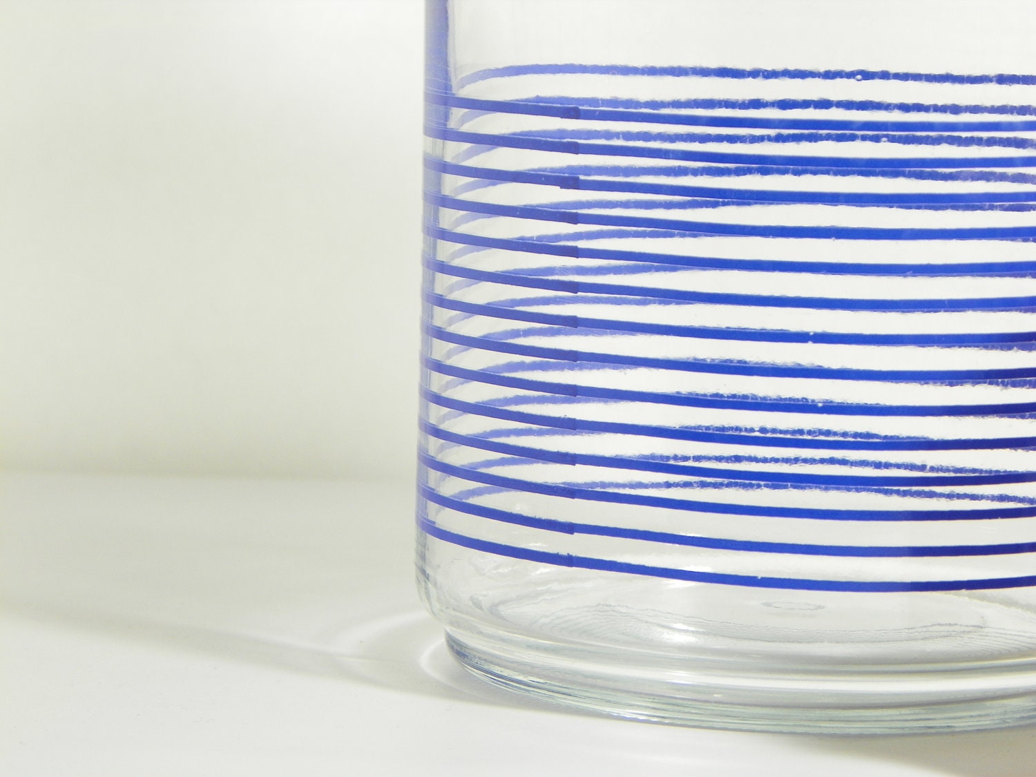 Retro Libbey Striped Pitcher