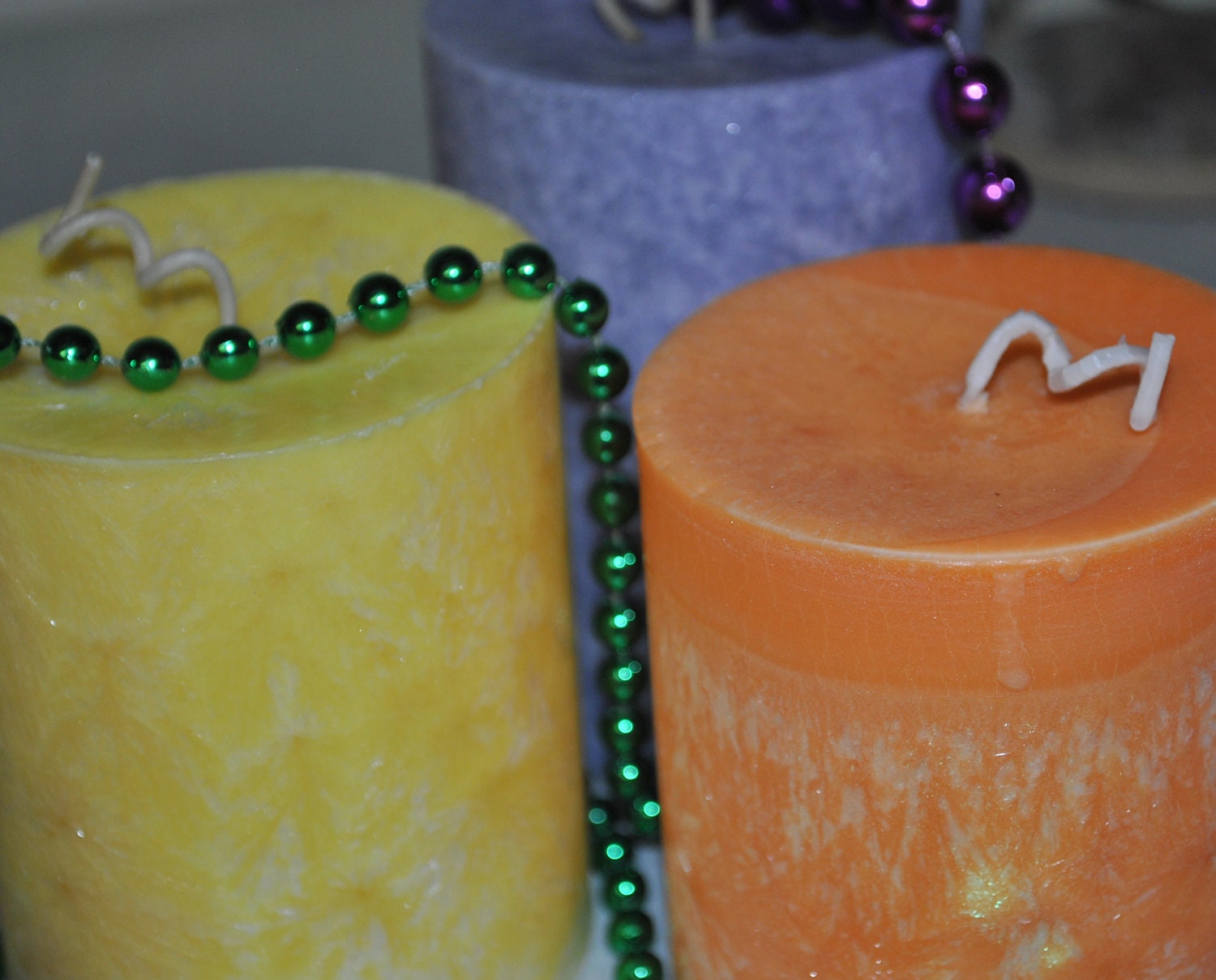 STUDY, FOCUS, MEMORY - Set of three Starburst Candles - 2 Pillars and 1 Votive
