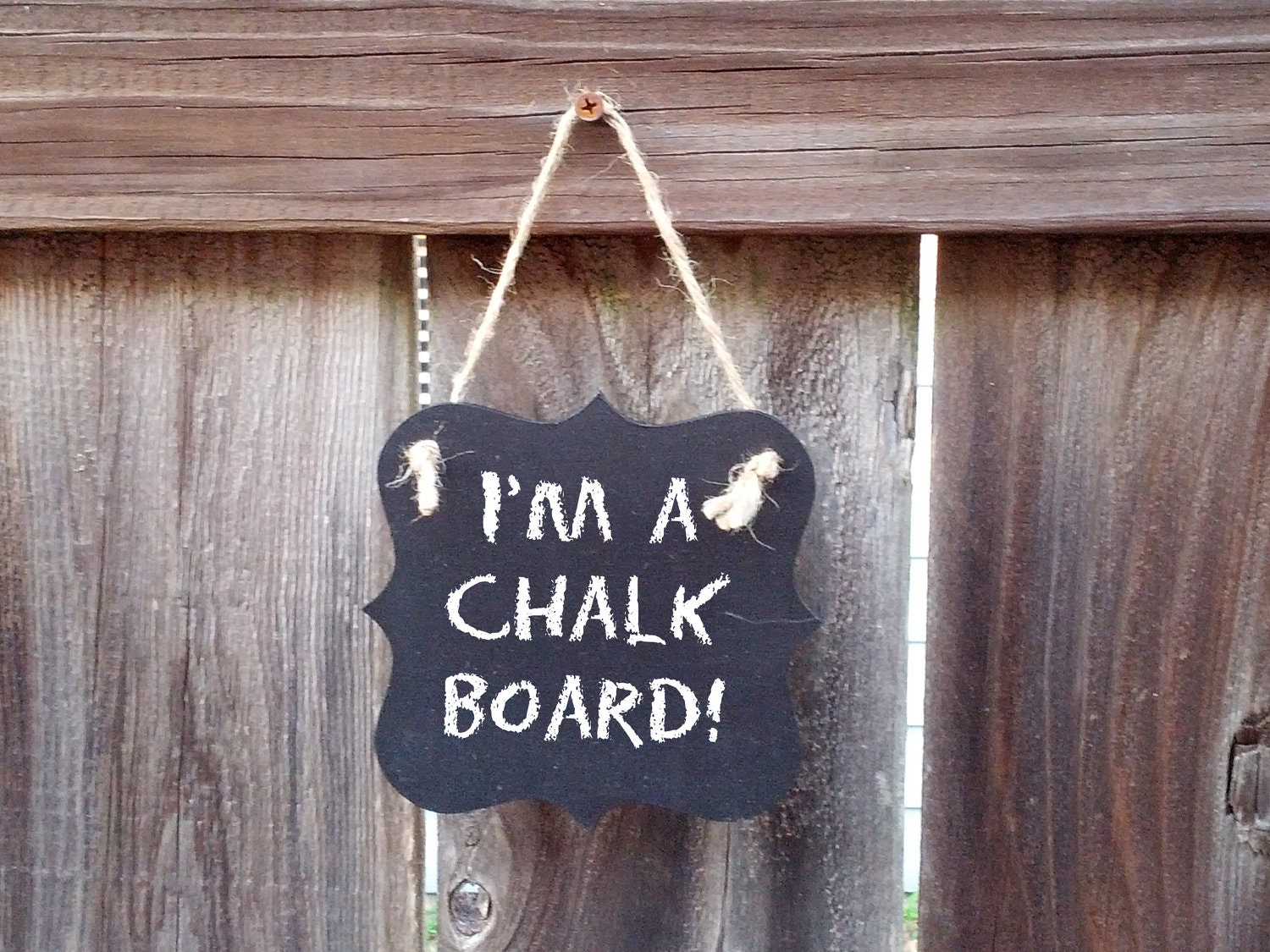 small chalkboard hanging wood sign by HouseOfShep on Etsy