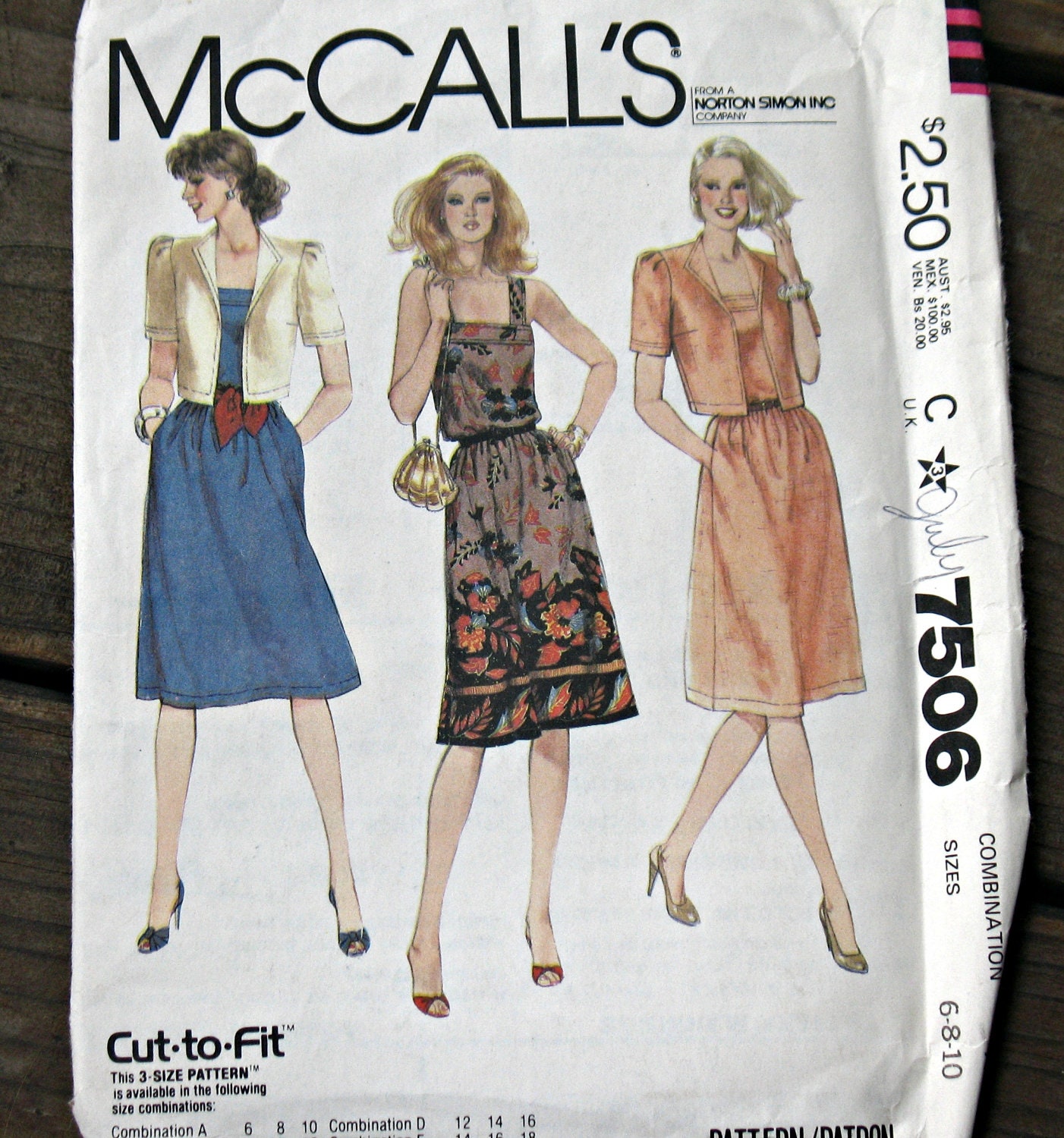 McCall's 7506 Dress and Jacket Pattern