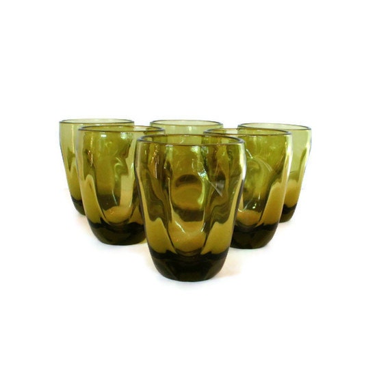 Russel Wright Imperial Glass "Pinch" iced teas, set of six