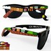 Sunglasses - Custom Wayfarer style sunglasses Super Mario unique hand painted - Piranha Plant - Question block - 1UP Mushroom