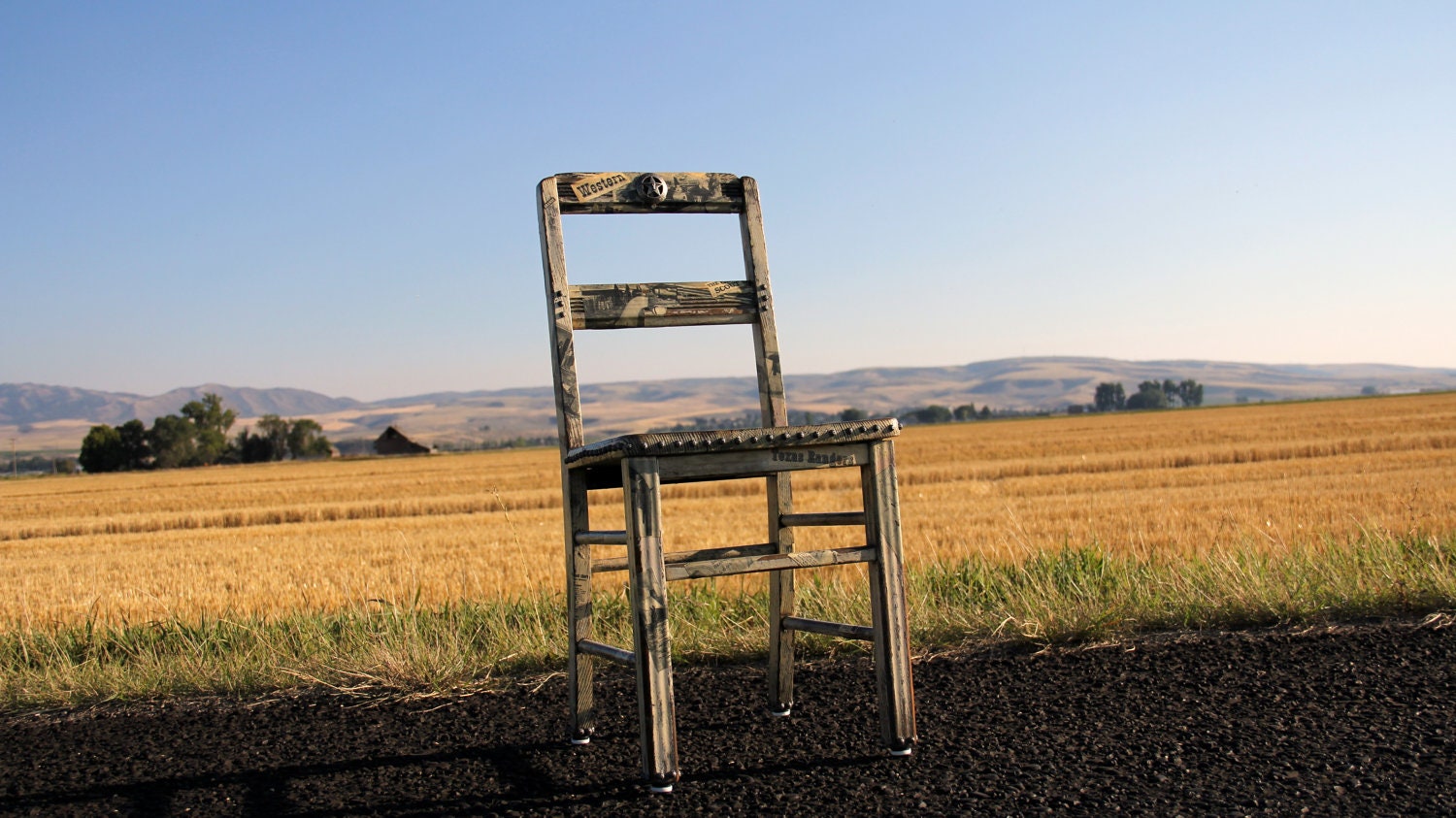 Rustic Original Upcycled Handmade Cowboy / Cowgirl Old West  style custom wooden chair