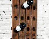 Wine Rack Riddling Rack Wood Wall Hanging  (Walnut)