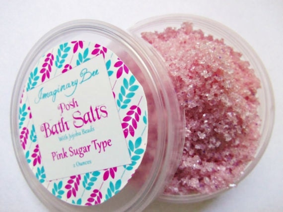 Foot Bath Salts Posh and Luxurious  2 ounces Pink Sugar Type