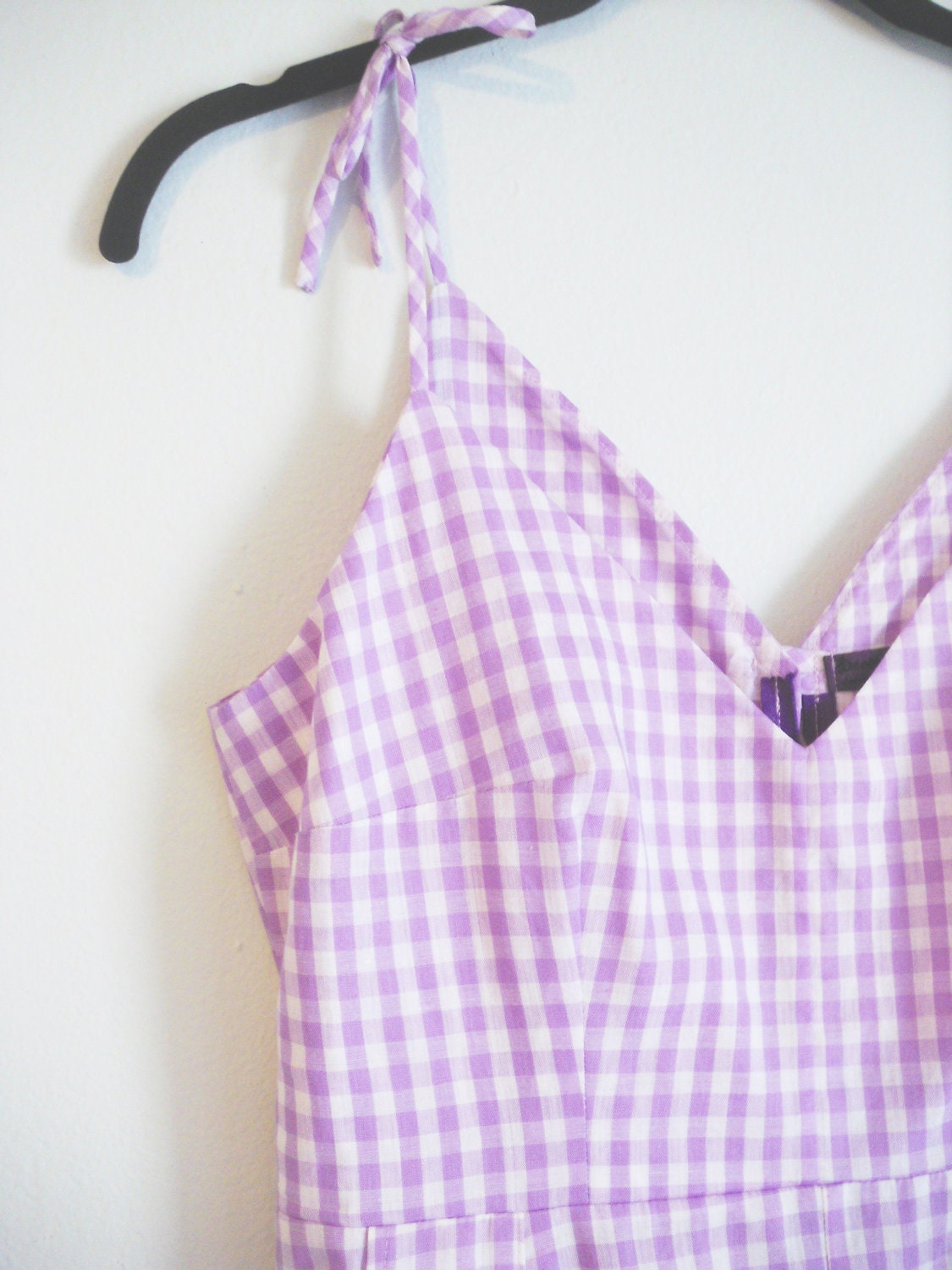 Felicity Dress, pale purple, V neck, pockets, romantic country style, size small - deconstructika