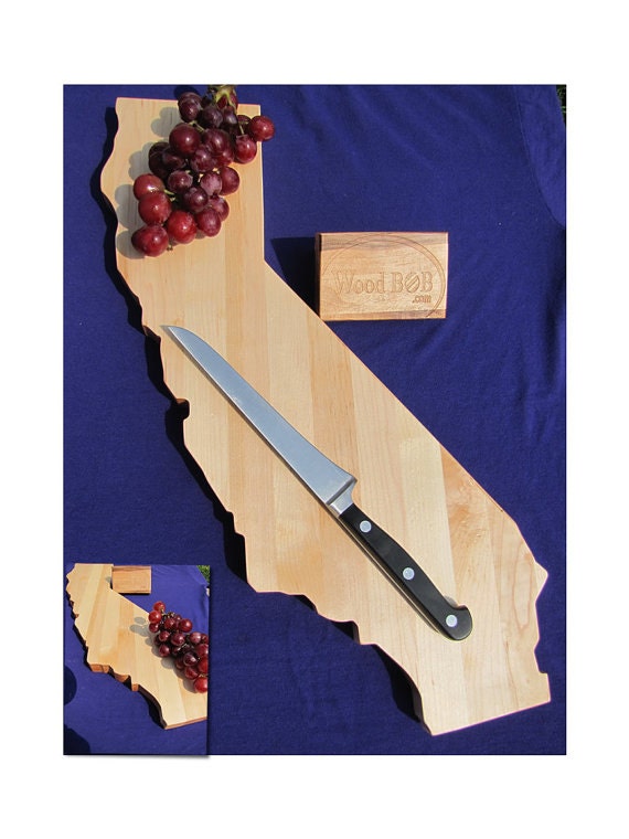 9" California State Shaped Cutting Board
