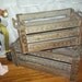 Reserved for Krystie Farmhouse, French country, Primitive fabulous yard stick storage box for baby boy nursery or shelves