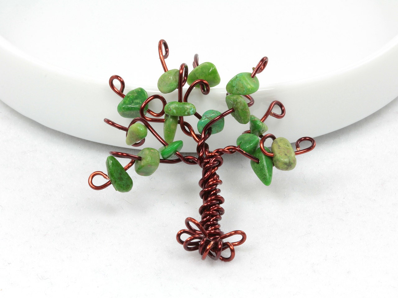 Tree of Life Pendant Custom Beaded Wire Tree Sculpture in Any Color