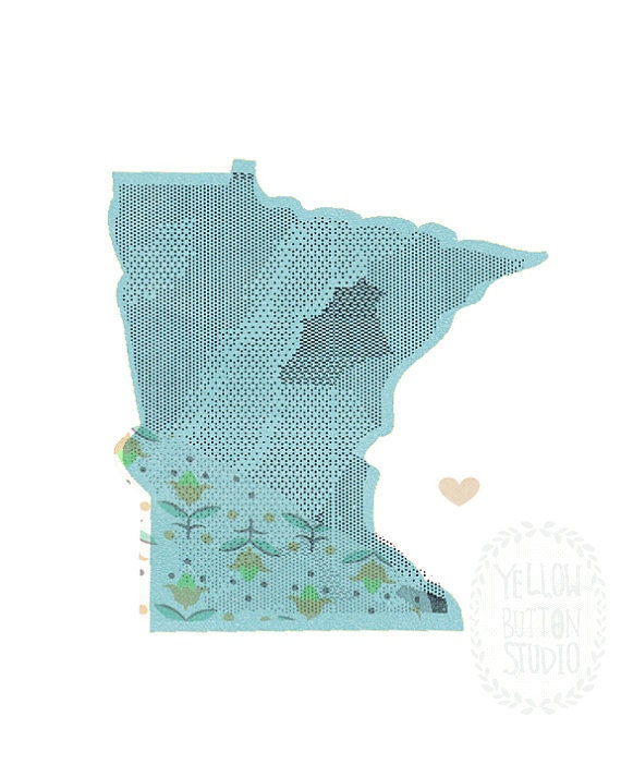 MN Love 8x10 illustration print