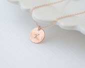 Reserved For Renee- Rose Gold stamped Disk Necklace with extra Disk