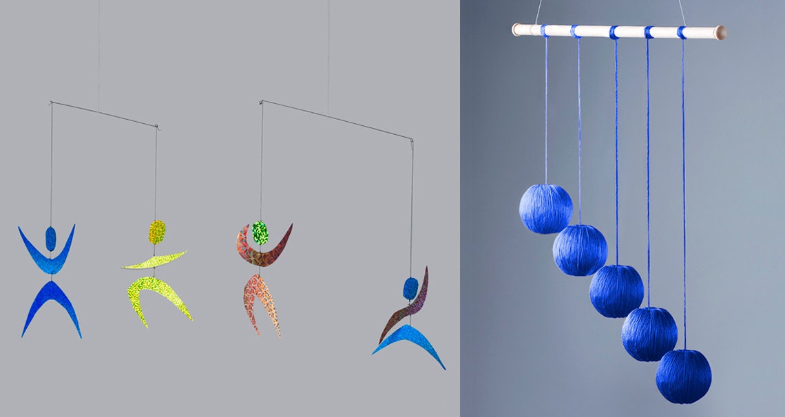 2 Montessori Visual Mobiles- The  Gobbi  and the Dancer Mobile Set
