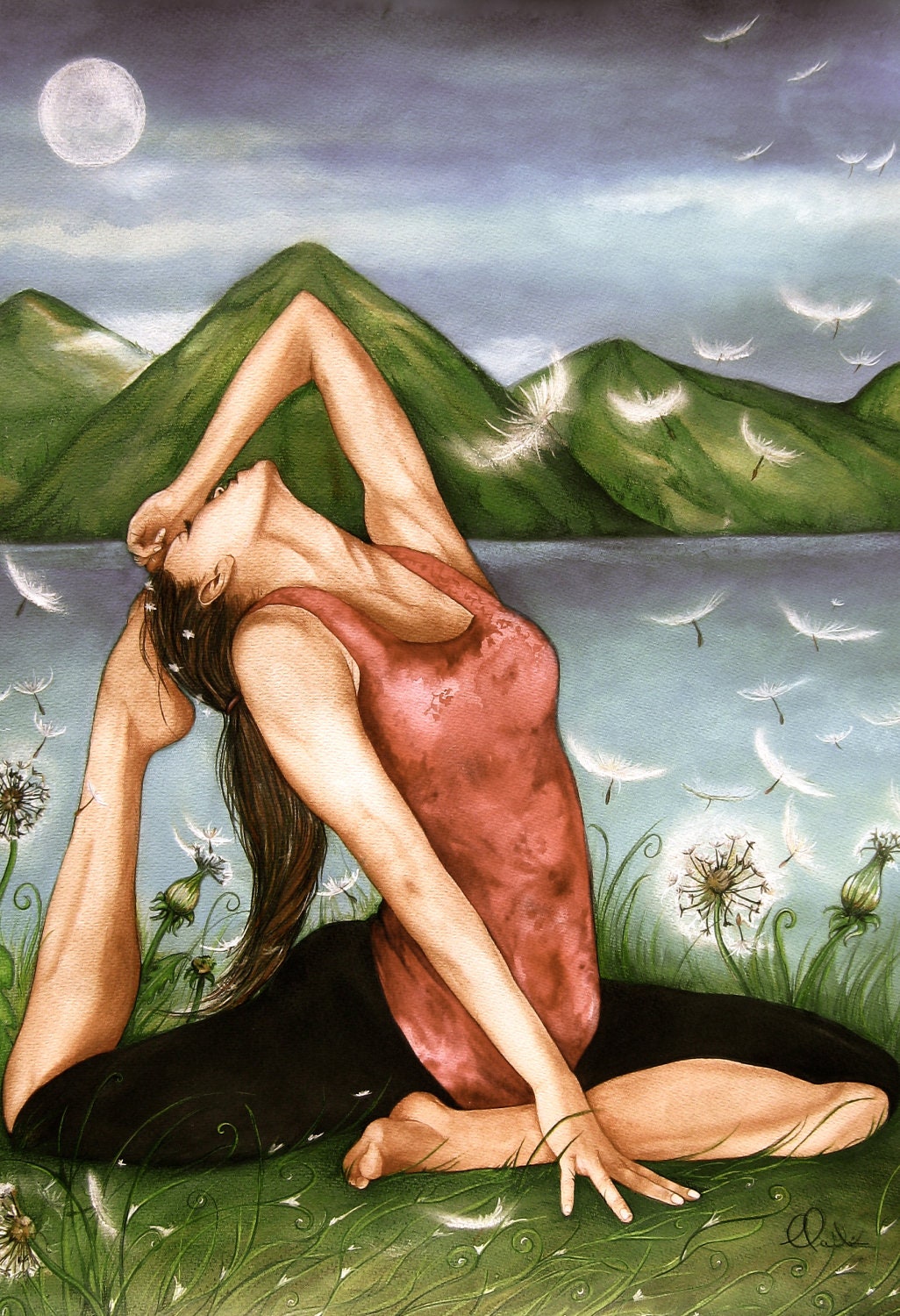 Namaste yoga art  large print set of 3