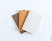 Pastel set of beige, brown and chocolate handmade notebooks (journals) - Buntmal