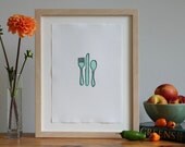 Cutlery Letterpress Art Print