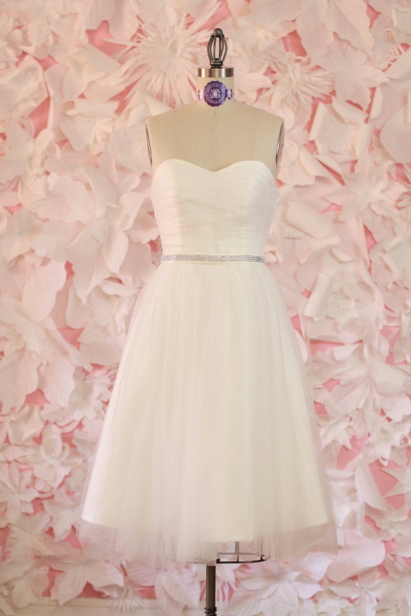 Custom Listing for Kristin - Audrey- Knee Length Wedding Dress, Repception Dress, Garden Wedding