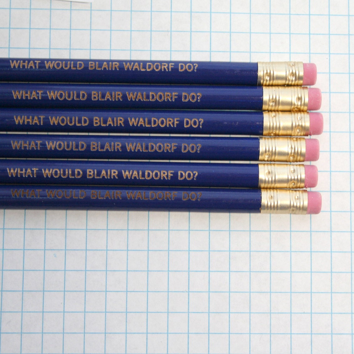 what would blair waldorf do 6 pencils in royal blue