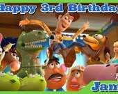 Toy Story Personalized Custom Birthday Banner with a "free" printable DIY Thank You Note