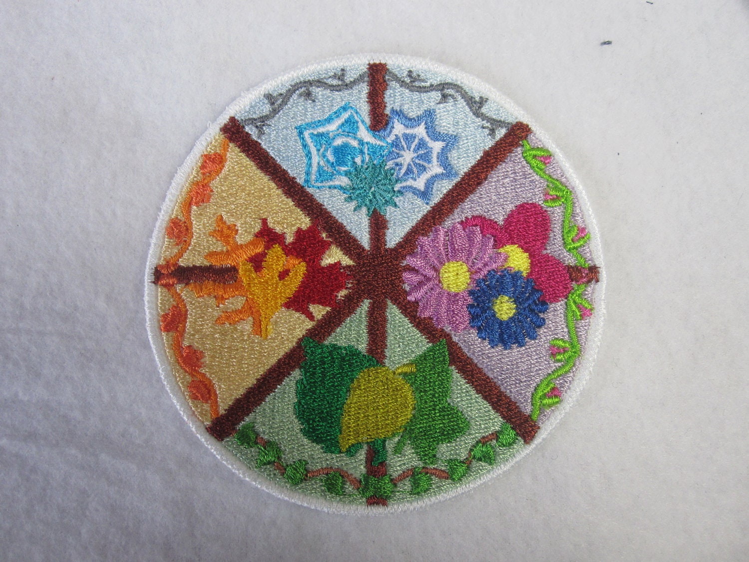 Wheel of the Year Seasonal Embroidered Patch