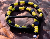 Yellow and Black 11" Hair Tie