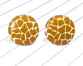 giraffe print earrings - giraffe print jewelry - giraffe print - animal print - animal print earrings - animal print jewelry - giraffe
