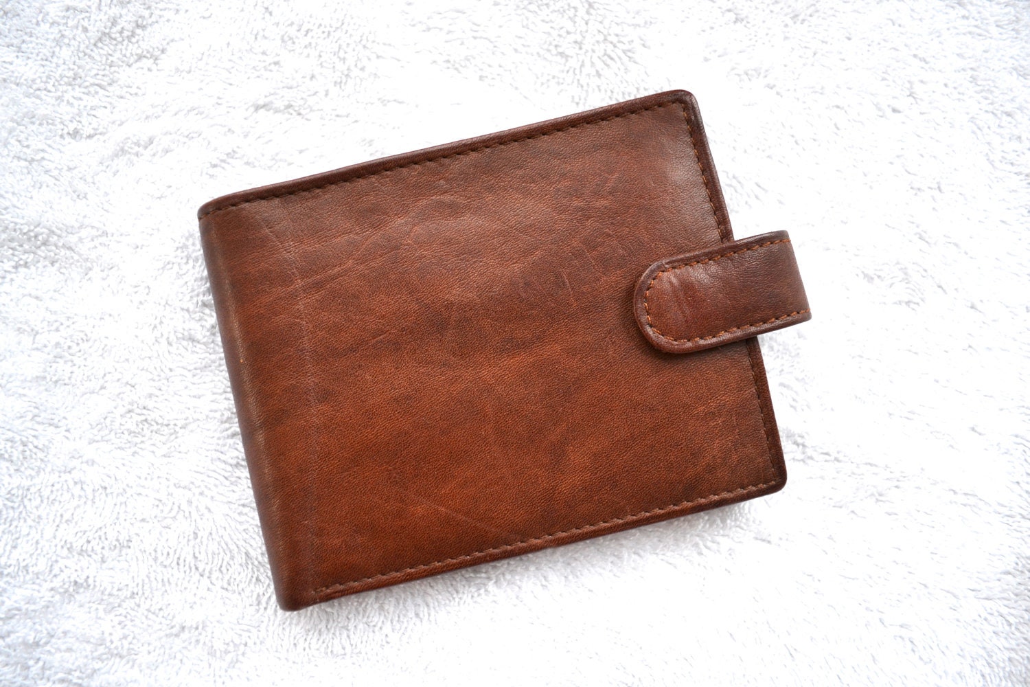 Mens Leather Wallet Vintage Bifold Wallet by GreySquirrelAntiques