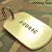 custom dog tag / military / brass / brushed / large : The New-Classic Dog Tag